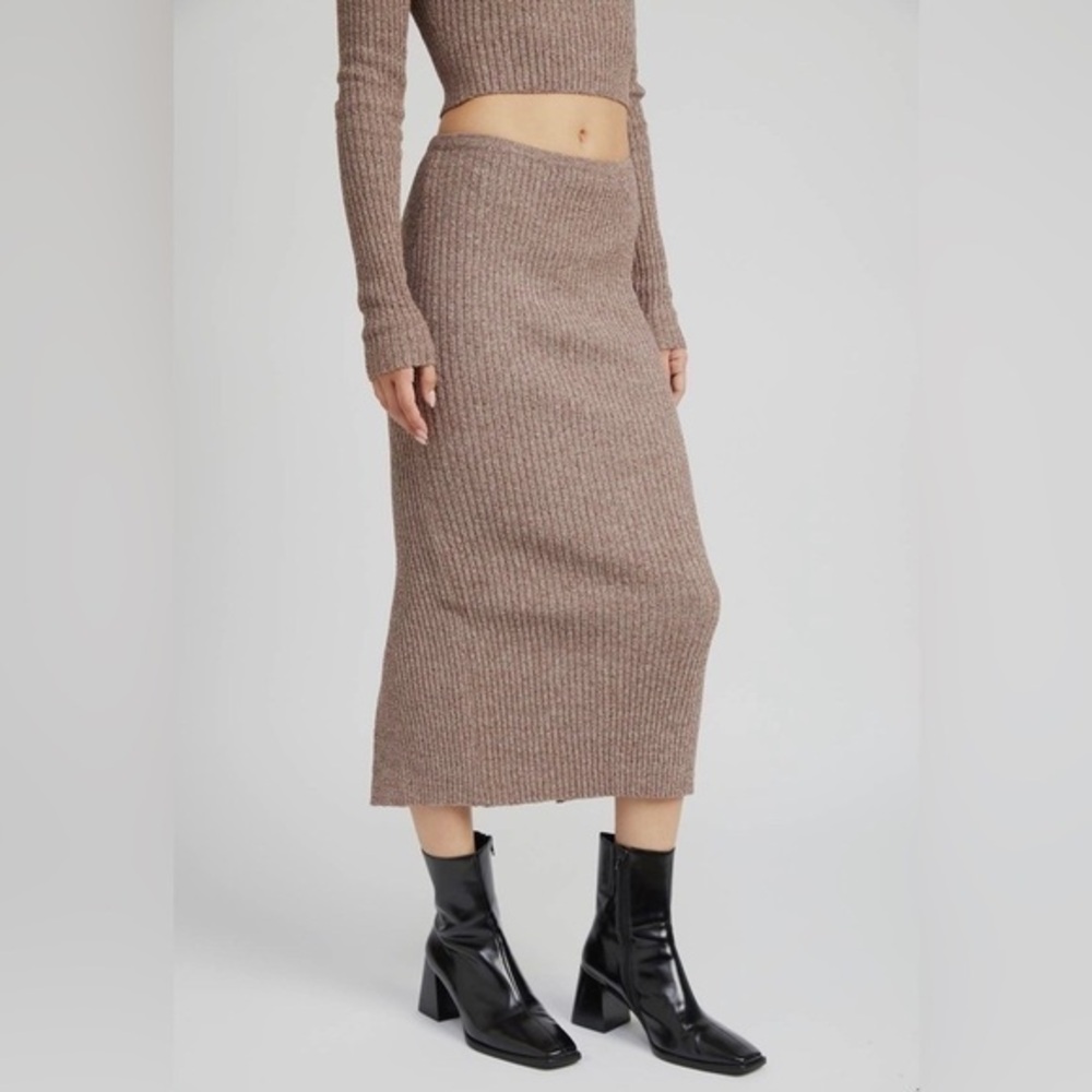 Brown/Purple Knit Skirt